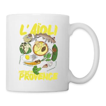 Illustrated Provençal aioli - Mug - white - Right