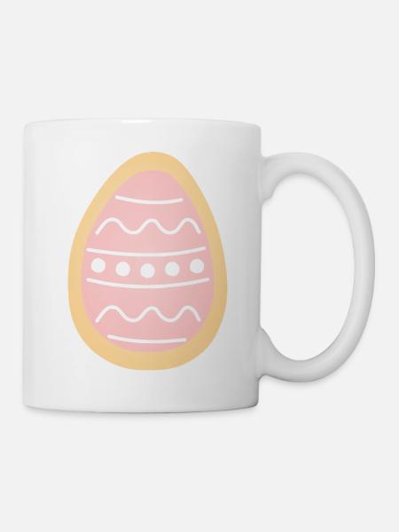 Pastell-Ostereier-Keks - Tasse - Weiß