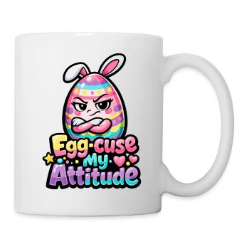 Excuse my Attitude Easter Pun - Mug - white - Right