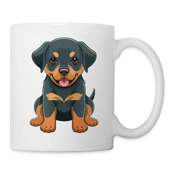Rottweiler Puppy Cartoon - Mug - white - Right