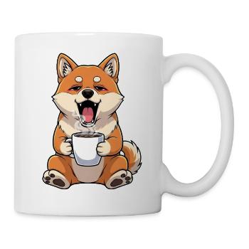 Süßer Fuchs Cartoon Kaffee Kaffeeliebhaber Büro - Tasse - Weiß - Rechts