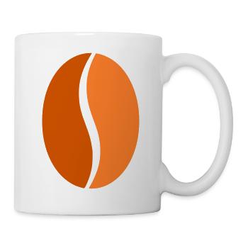 Coffee Bean Bean Flat Icon - Mug - white - Right
