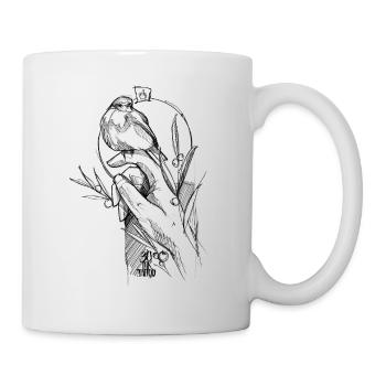 Rotkehlchen  - Tasse - Weiß - Rechts