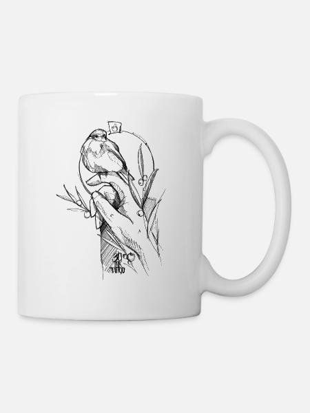 Rotkehlchen - Tasse - Weiß