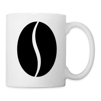 Kaffeebohne Bohne Silhouette - Tasse - Weiß - Rechts