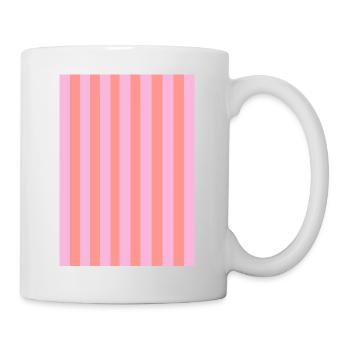 Stripes - Pink Red Customizable - Mug - white - Right
