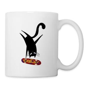 Skateboard pour chat - Mug blanc - blanc - Droite