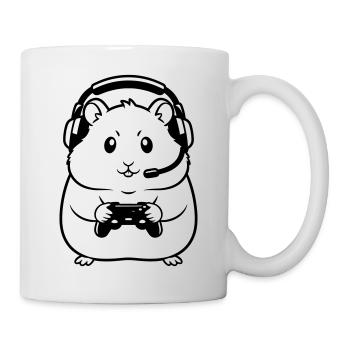 Gamer Hamster Controller Outline - Mug - white - Right