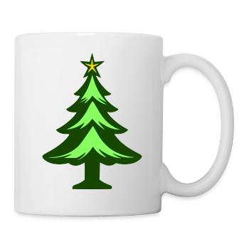 Simple graphique de sapin de Noël - Mug blanc - blanc - Droite