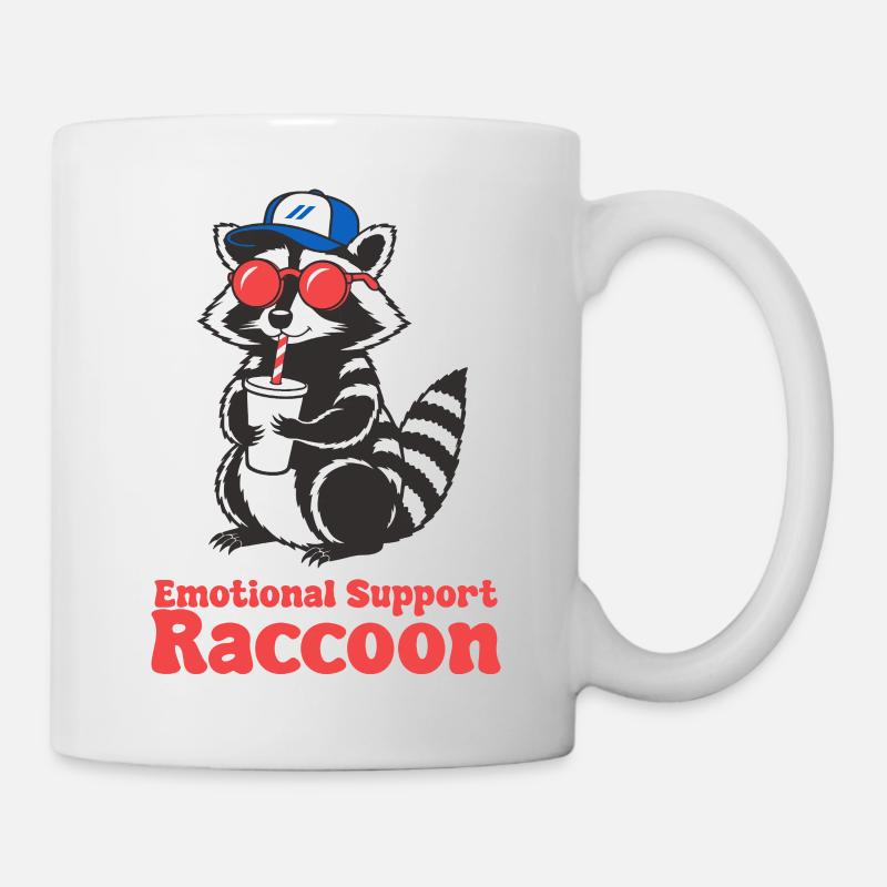 Emotional Support Raccoon  - Mug - white