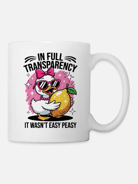 Süße Ente mit Zitrone – In Full Transparency Fun - Tasse - Weiß