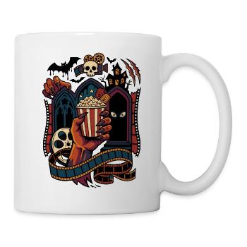 Horror Cinema Popcorn Scary Design - Mug - white - Right