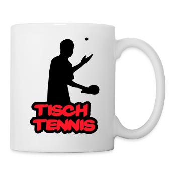 Tischtennis Retro Schriftzug - Tasse - Weiß - Rechts