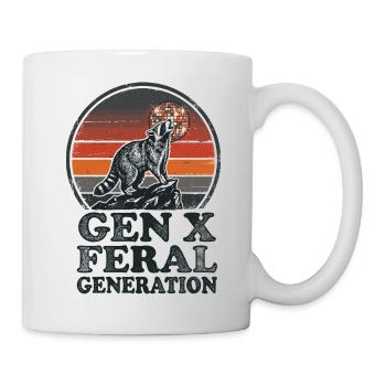 Vintage Raccoon Gen X Feral Generation - Mug - white - Right