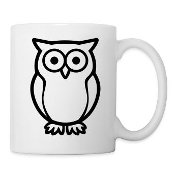 chouette - Mug blanc - blanc - Droite
