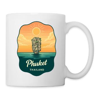 Badge de voyage vintage de l’île Bond de Phuket James - Mug blanc - blanc - Droite
