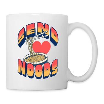 Envoyez des nouilles - Mug blanc - blanc - Droite