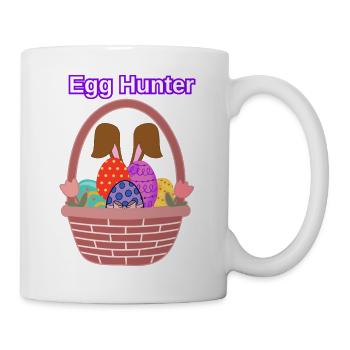 Egg Hunter Shirt – Easter Egg Hunt Tee - Mug - white - Right
