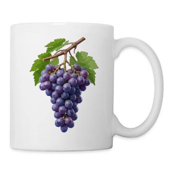 Dark purple bunch of grapes - Mug - white - Right