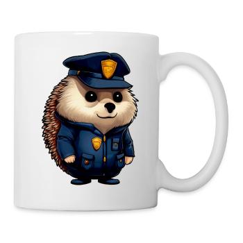 Police des hérissons - Mug blanc - blanc - Droite