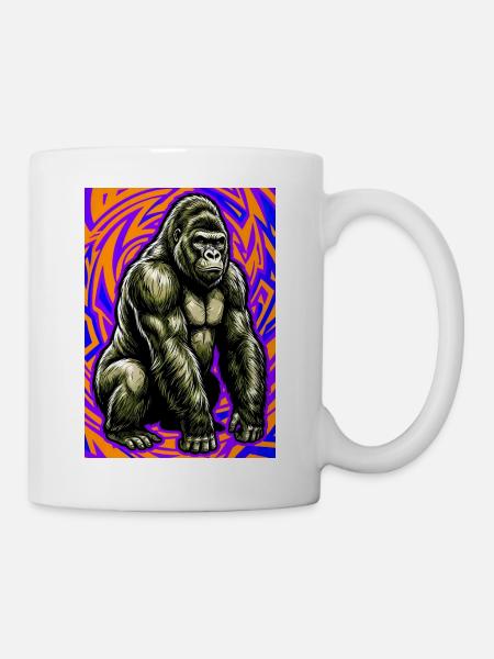 Gorilla - Tasse - Weiß