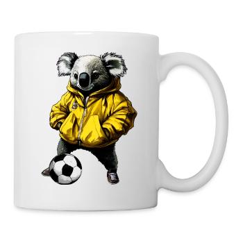 Fussball Koala - Tasse - Weiß - Rechts