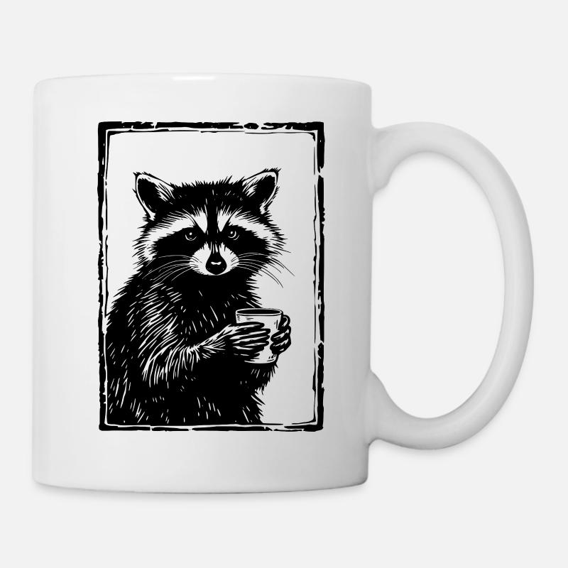 Barista Raccoon - Mug - white