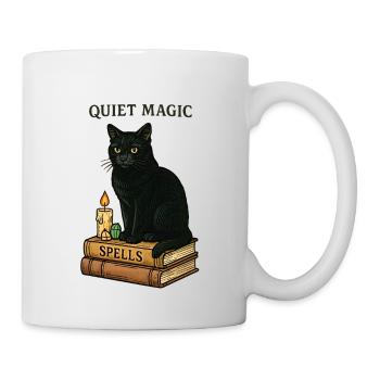 Leise Magie: Katzenspells - Tasse - Weiß - Rechts