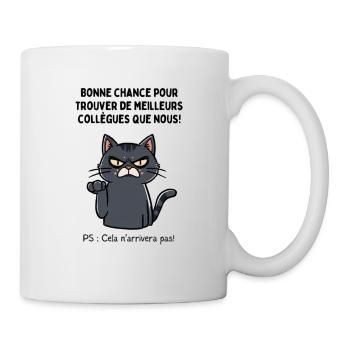 Depart Collegue de Travail Nouvel Emploi Bn chance - Mug blanc - blanc - Droite