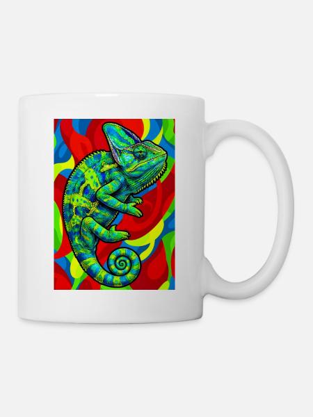 Chamäleon - Tasse - Weiß