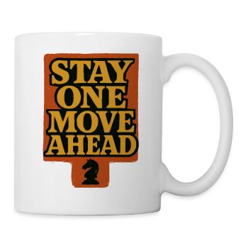Strategic Anticipation Knight Chess Retro - Mug - white - Right