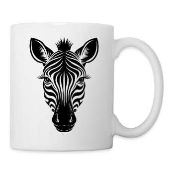 Face de zèbre - Mug blanc - blanc - Droite