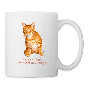 Chat Orange de l’Âme Doré. - Mug blanc - blanc - Droite