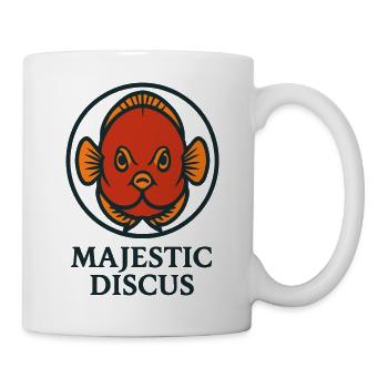 Majestätischer Diskus-Tropengoldfisch - Tasse - Weiß - Rechts