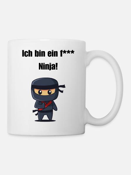 Ich bin ein f*** Ninja! - Tasse - Weiß