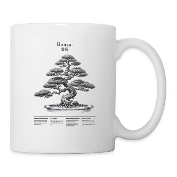 Bonsai Shadow Art with Japanese Characters - Mug - white - Right