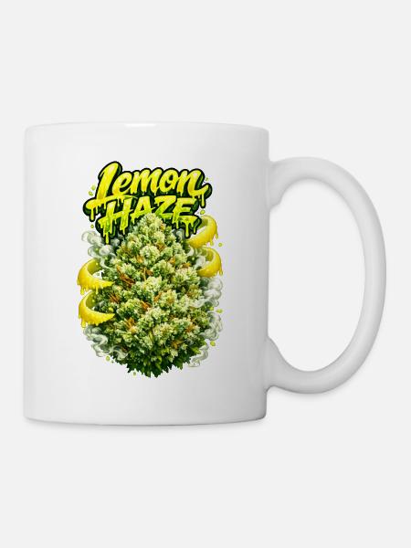 Lemon Haze Zitrus-Graffiti-Druck - Tasse - Weiß