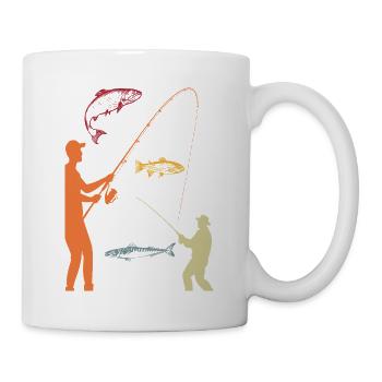 Fishing Angler Retro Fisherman Hobby - Mug - white - Right