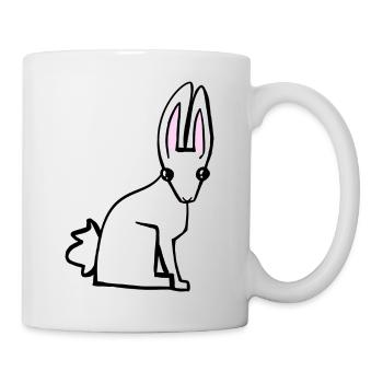 white bunny - Mug - white - Right