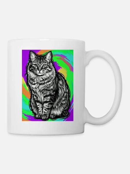 Katze - Tasse - Weiß