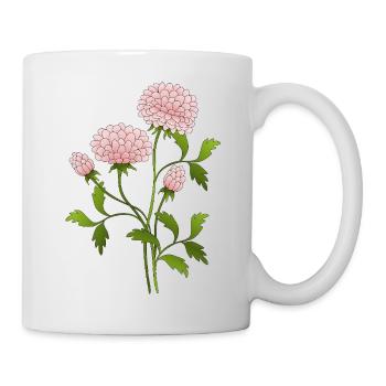 Fleur - Mug blanc - blanc - Droite