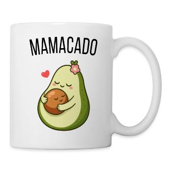 Mama Schwanger Mamacado Baby lustig - Tasse - Weiß - Rechts