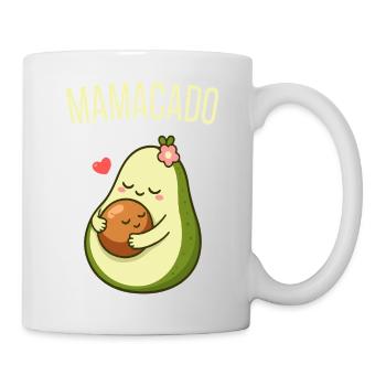Mamacado Avocado Familie Mama Mutter - Tasse - Weiß - Rechts