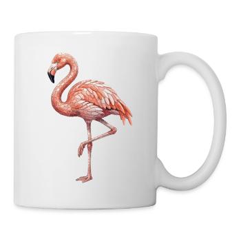 Flamingo Mosaic - Tropical Art for Bird Lovers - Mug - white - Right