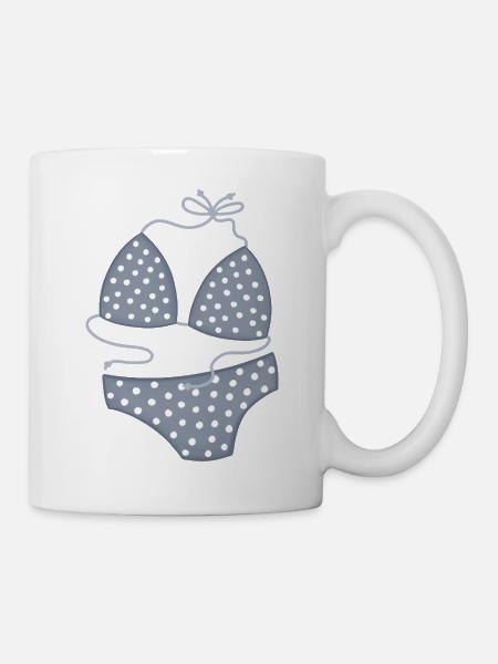 PolkaDot Bikini Muster - Tasse - Weiß