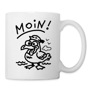Moin stupide mouette mouette drôle mouette mer vacances plage - Mug blanc - blanc - Droite