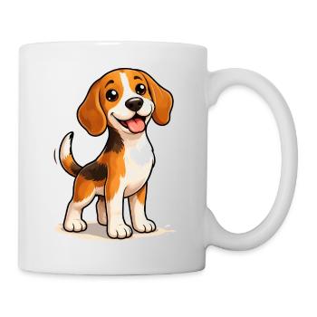 Beagle Dog : design mignon et amusant - Mug blanc - blanc - Droite