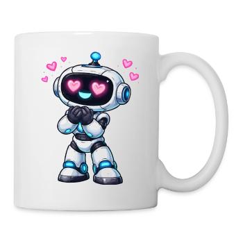 Kawaii Heart Robot Loveblick - Mug blanc - blanc - Droite