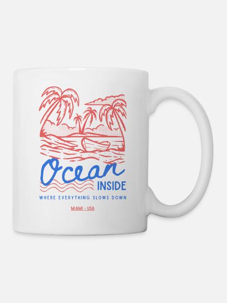 Ocean Inside Palm Island - Mug - white