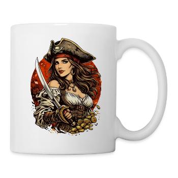 Pirate Queen with Sword and Gold - Mug - white - Right